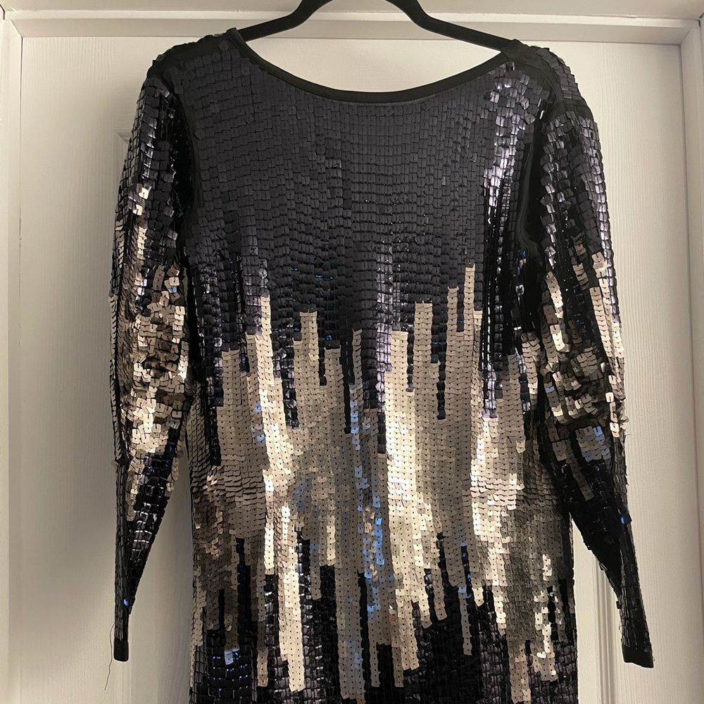 COPY - ZARA Fashion Black&Gold Sequin Mini Dress